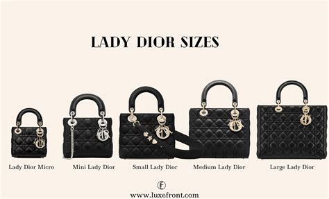 lady Dior sizes